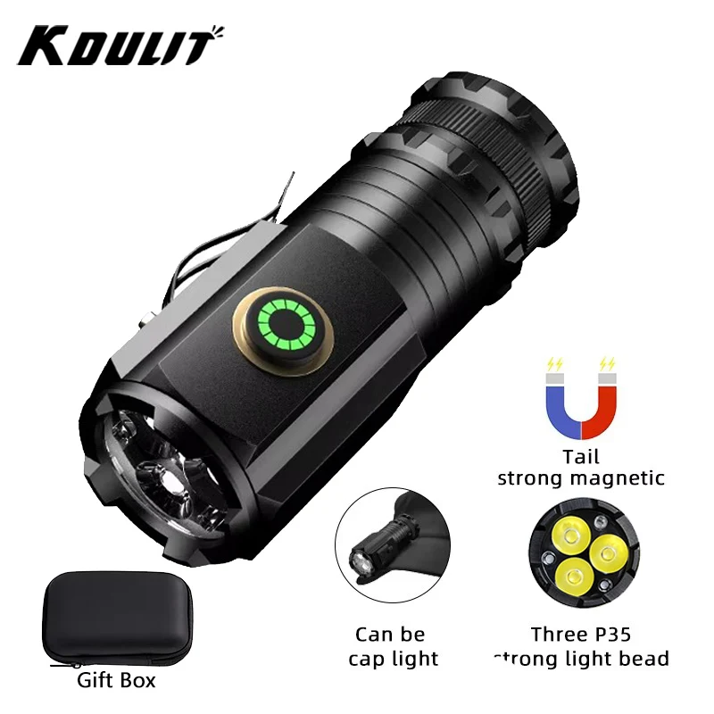 Tactical Flashlight Rechargeable - Poderosa mini lanterna led super brilhante