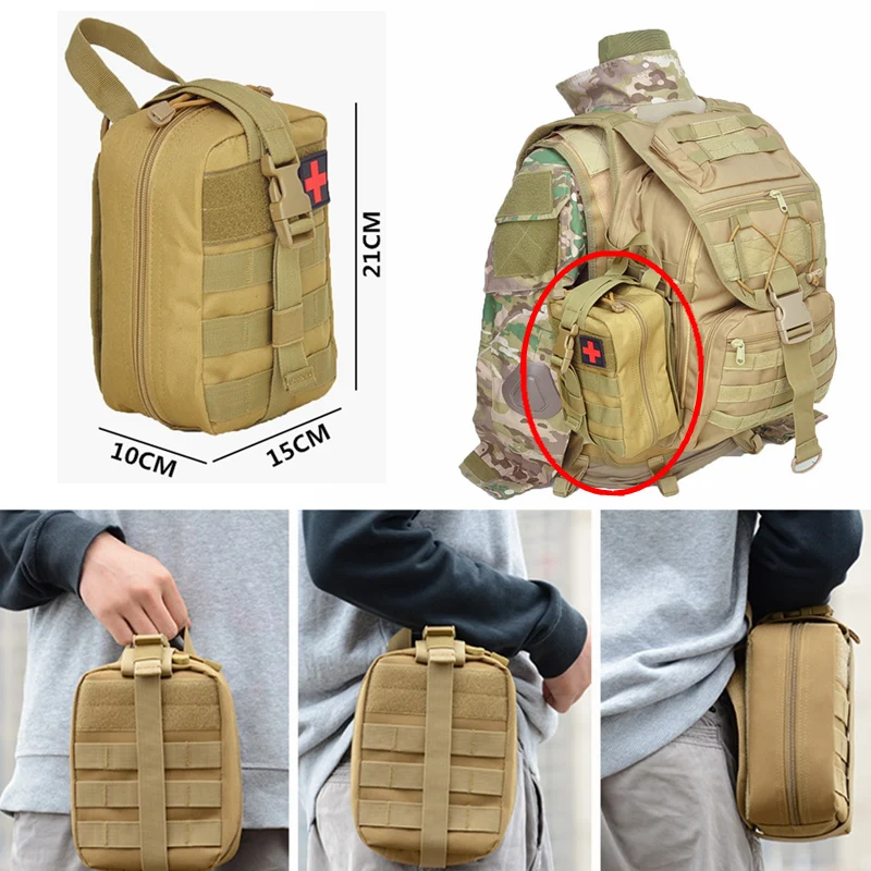 Hunting And Outdoor Supplies - Bolsa Tática Molle para Primeiros Socorros,