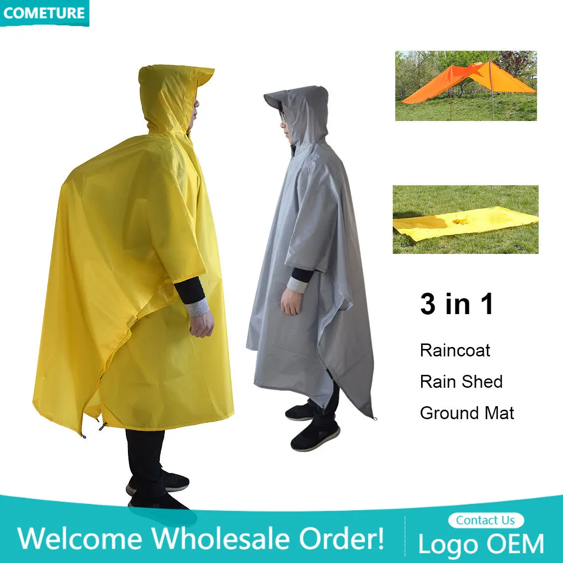 Hunting And Outdoor Supplies - Capa de chuva 3 em 1