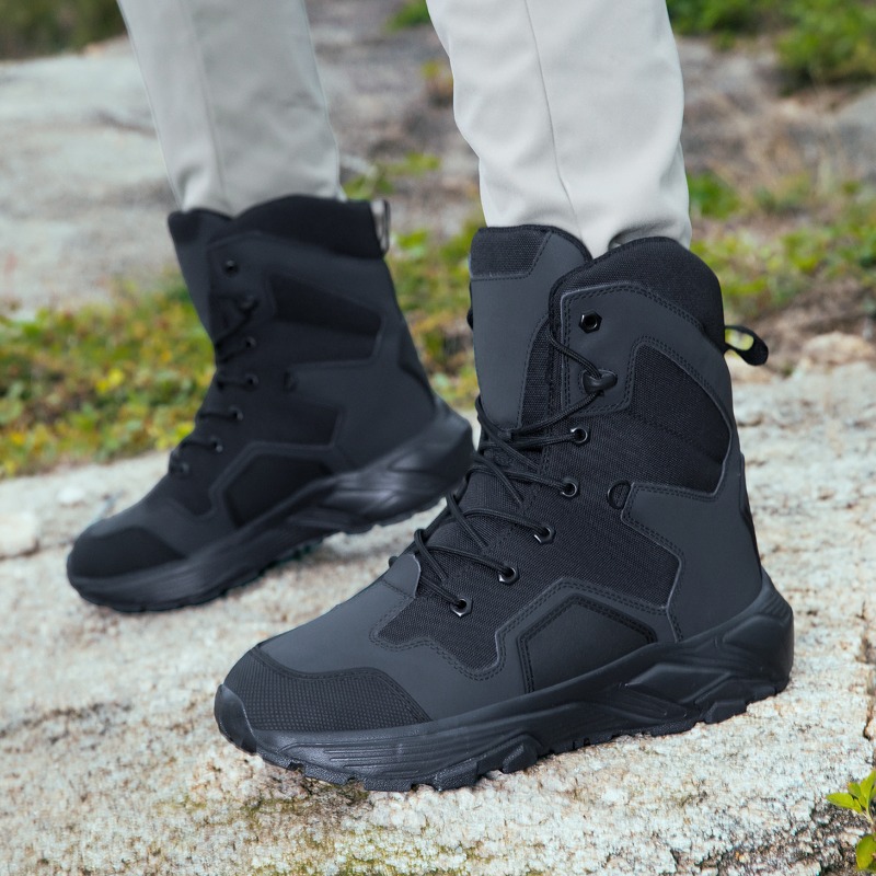 Wildman Hunting & Outdoor Linton'S Corner Silver Lakes - Botas táticas masculinas com cadarço, botas