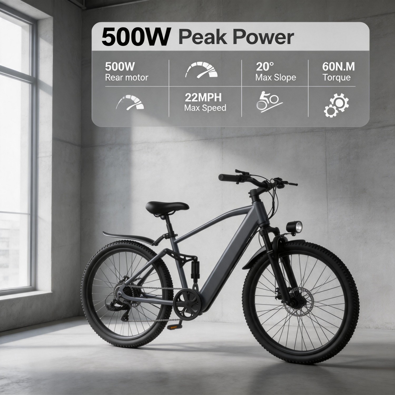 Outdoor Hunting Electric Bike - Bicicleta Elétrica para Caça, Bicicleta Elétrica