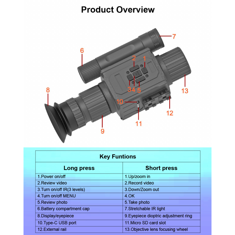 Câmera e Telescópio de Vídeo H - Outdoor Hunting Video Camera avaliação e preço