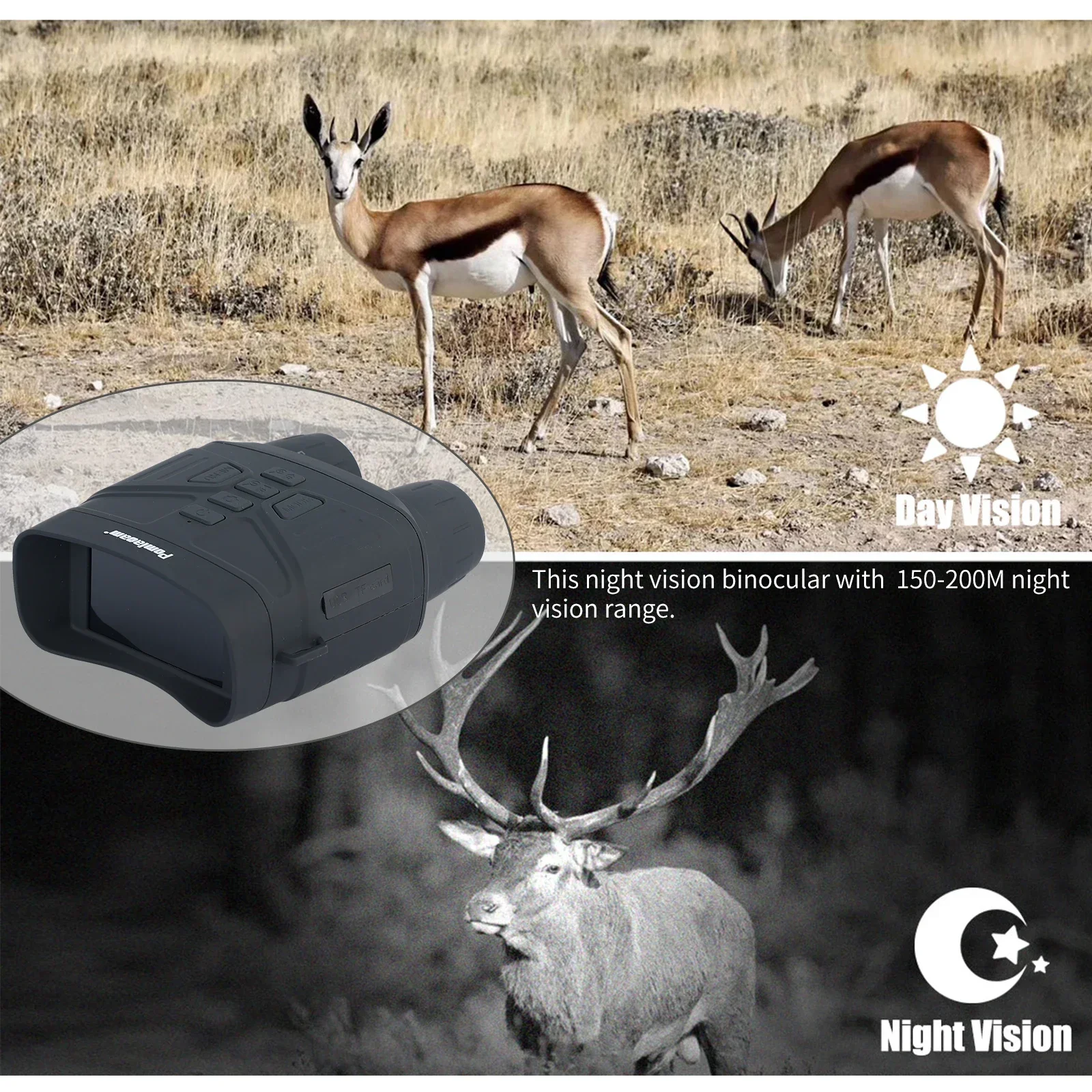 12 megapixels visão noturna bi - Outdoor Hunting Digital Night Vision avaliação e preço