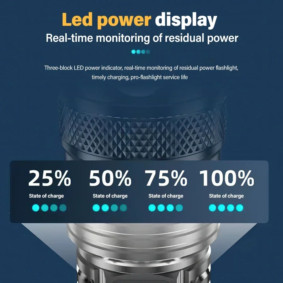 Lanterna led de alta potência, - Tactical Flashlight Rechargeable avaliação e preço