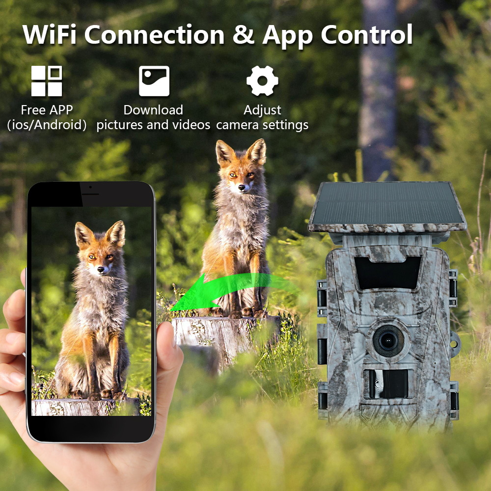 Câmera de caça solar wifi 4k 6 - Outdoor Hunting Photography avaliação e preço