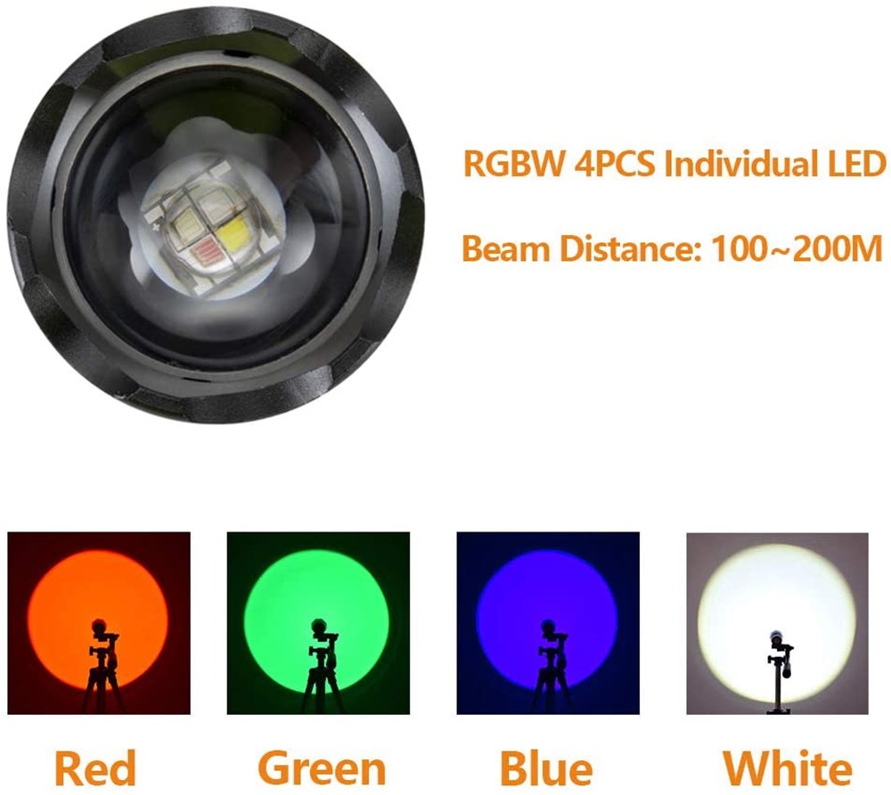 Lanterna LED de 4 Cores Zoom B - Outdoor Hunting Photography avaliação e preço