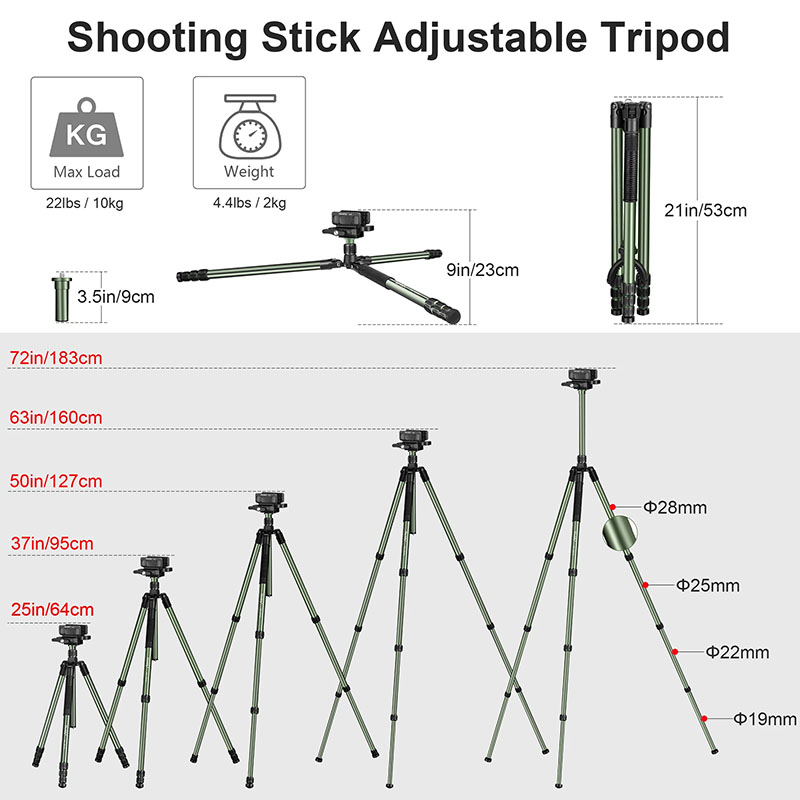 Tripé Profissional Manbily MA- - Outdoor Hunting Video Camera avaliação e preço