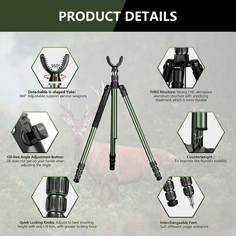 Tripé Profissional Manbily MA- - Outdoor Hunting Video Camera avaliação e preço