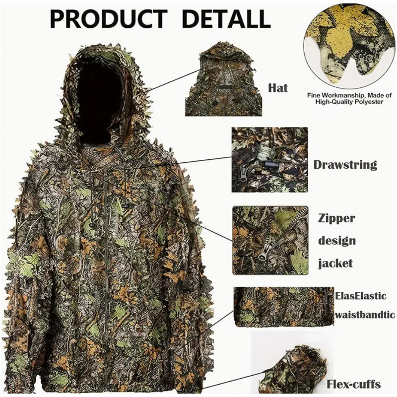 Traje de Camuflagem 3D para Ca - Outdoor Hunting Photography avaliação e preço