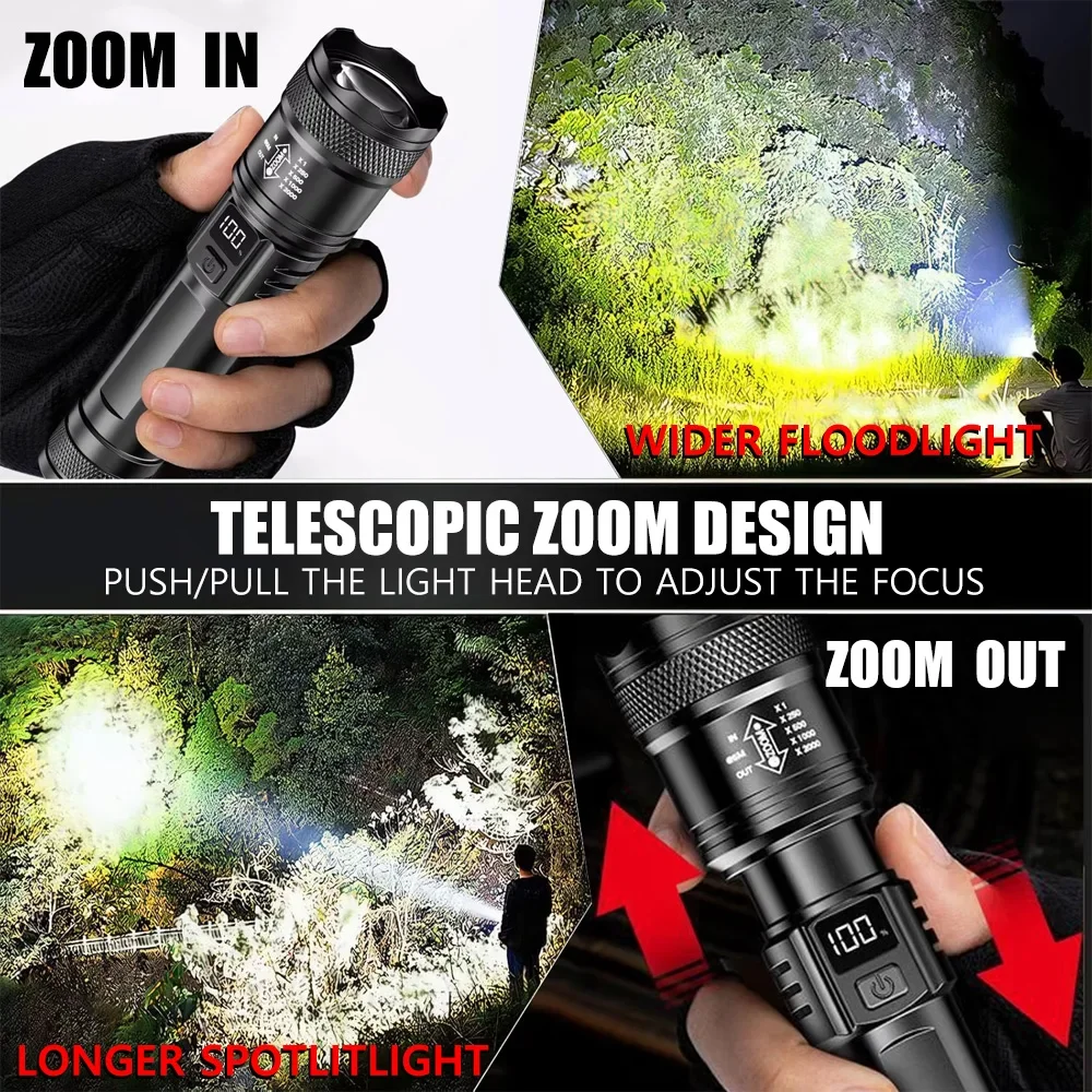 Lanterna LED Recarregável com  - Tactical Flashlight Rechargeable avaliação e preço