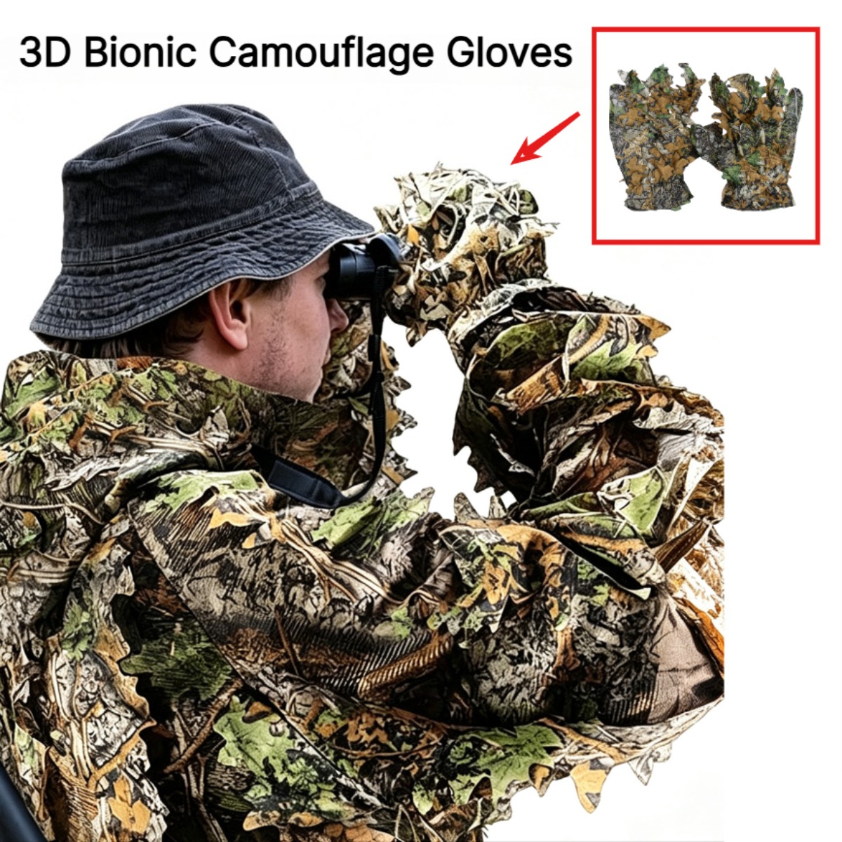 Luvas de Caça 3D Camufladas co - Outdoor Hunting Photography avaliação e preço